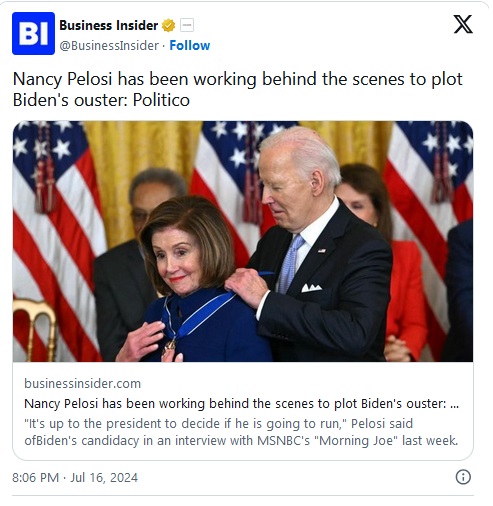 前国会众议院议长佩洛西(Nancy Pelosi)